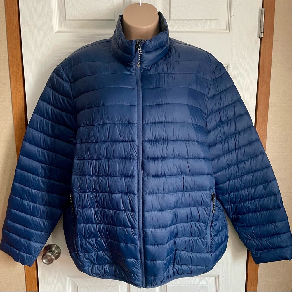 3XL (54/56) Swiss Tech Men's Navy Puffer Jacket-Like New